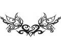  Hartjes tattoo voorbeeld Tribal hart en vlinder